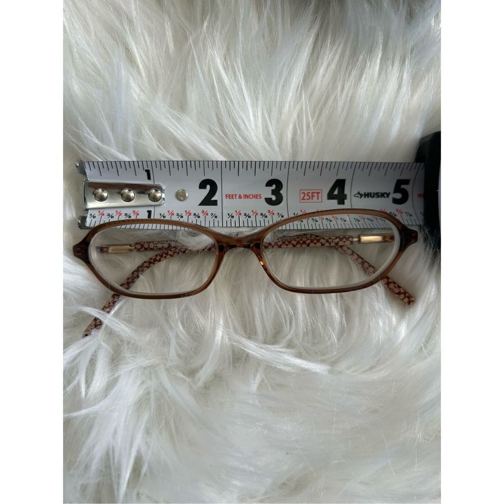 Coach Margarete toffee Eyeglasses Frames Full Rim Transparent Brown Clear Womens - Picture 8 of 9